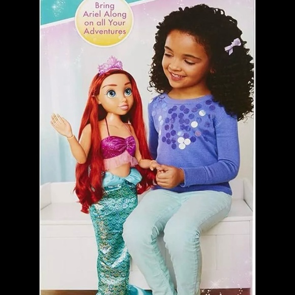 Disney Princess Ariel Doll My Size 32" Tall Playdate Little Mermaid Accessories - Picture 8 of 8
